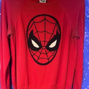 Marvel Red Crewneck Spider-Man Sweater